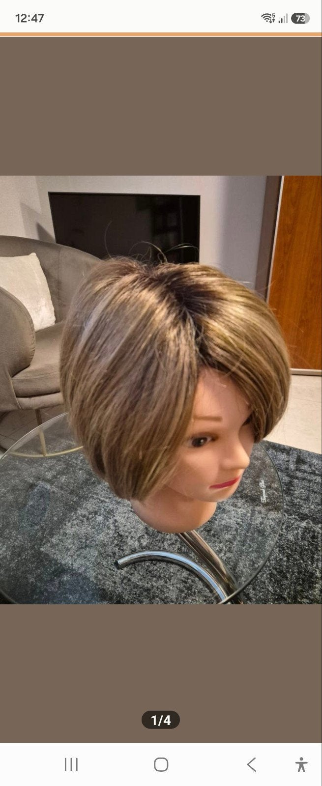 Synthetisch professioneel haarwerk van Rene of Paris, Verzenden, Zo goed als nieuw, Pruik of Haarverlenging