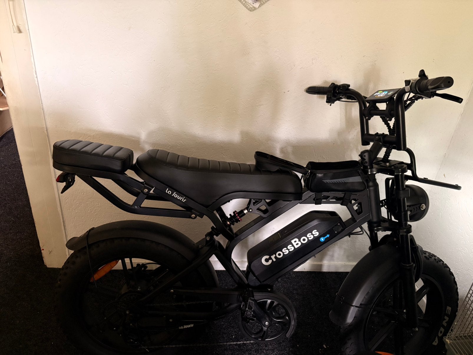 Fatbike E-bike met dikke banden en dubbel zadel, Zo goed als nieuw, Minder dan 47 cm, 50 km per accu of meer, Ophalen