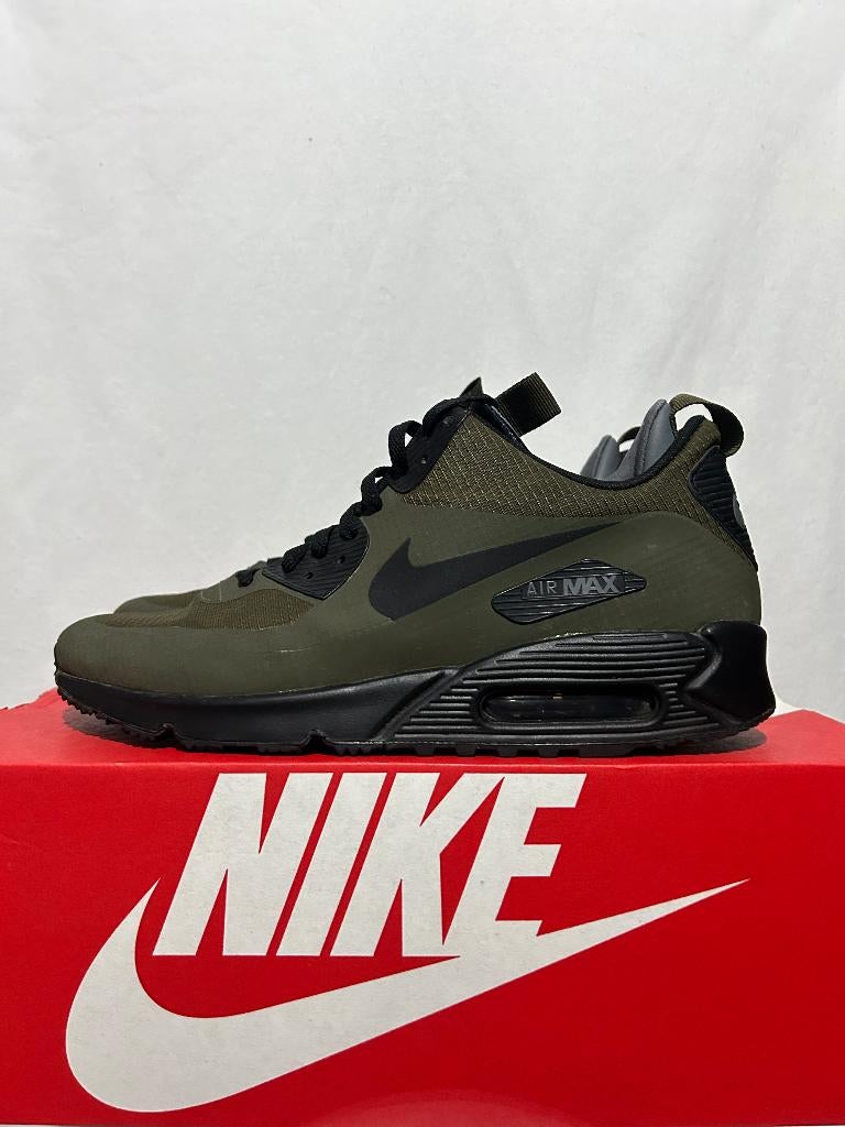 ALS NIEUW! Maat 46 - Nike Air Max 90 Winter Mid Dark Loden