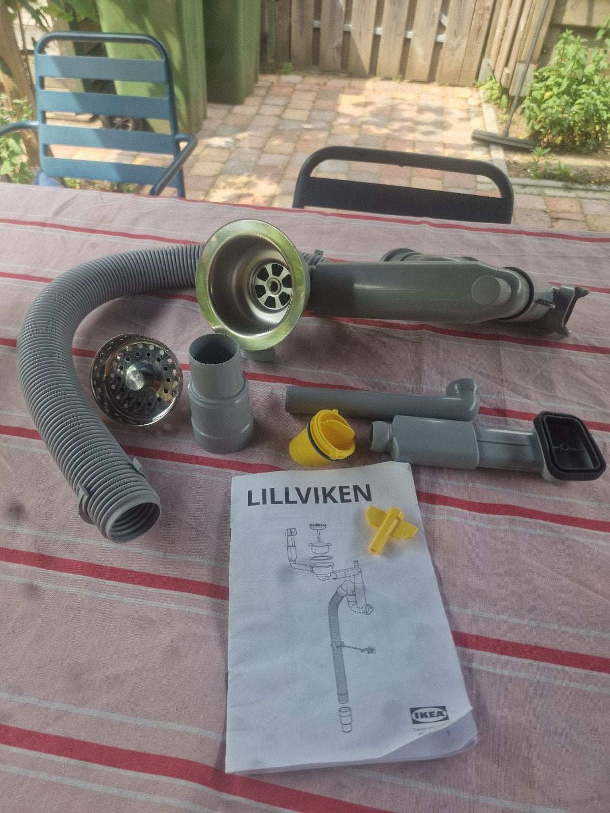 IKEA Lillviken gootsteenafvoer - compleet met sifon, Doe-het-zelf en Verbouw, Buizen en Afvoer, Afvoer, Pvc, Ophalen of Verzenden