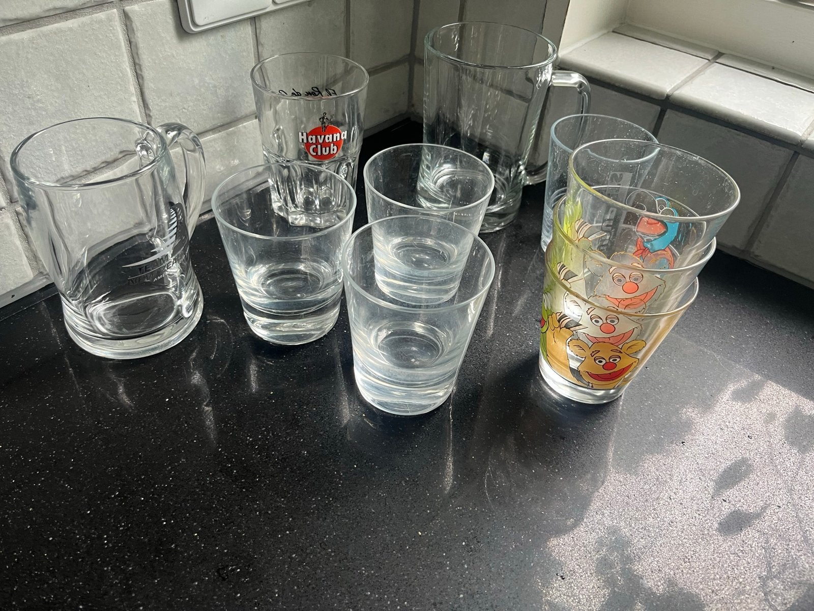 Diverse gebruikte drinkglazen gratis af te halen, Overige typen, Ophalen, Gebruikt, Glas