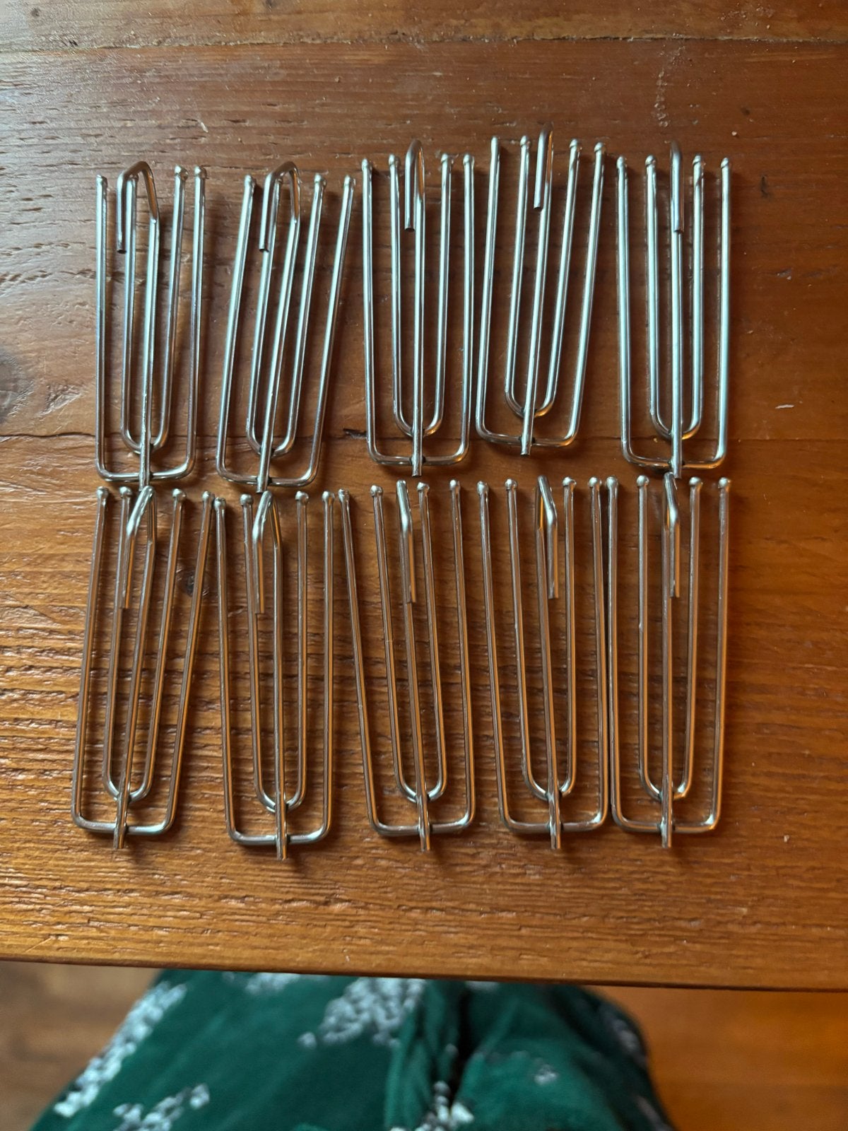 Gordijnhaken - 10 stuks, Met haken, Gebruikt, Metaal, Ophalen of Verzenden