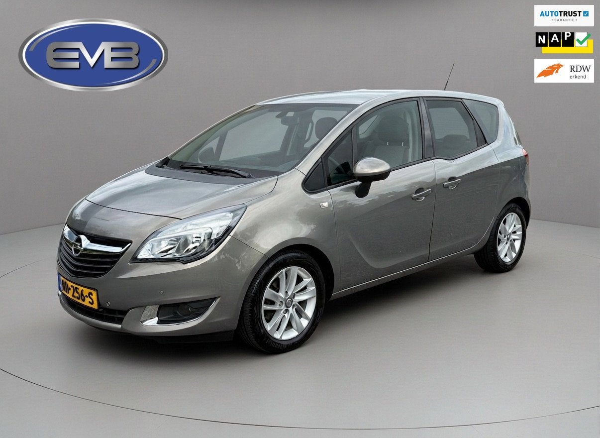 Opel Meriva 1.4 Turbo 120 pk Edition, trekhaak, navigatie,16, Auto's, Voorwielaandrijving, Gebruikt, 4 cilinders, Bruin