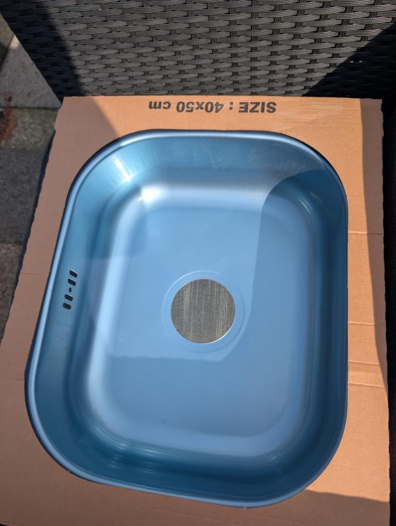 Nieuwe wasbak met afvoerset en plug - 40x50 cm, Ophalen of Verzenden