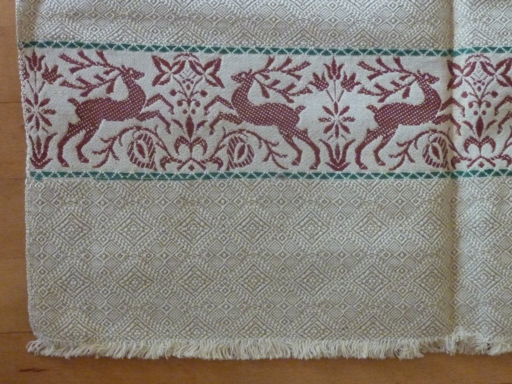 Tafelkleed 140 cm x 120 cm, Oostenrijk, Tirol, Volkskunst, Geweven, Nieuw, Ophalen of Verzenden, 120 cm
