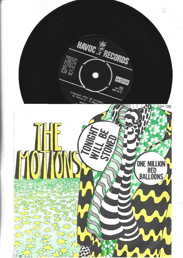 THE MOTIONS SINGLE 7" TONIGHT WILL BE STONED - 1967, Cd's en Dvd's, Vinyl Singles, Fotohoes, Ophalen of Verzenden, Zo goed als nieuw