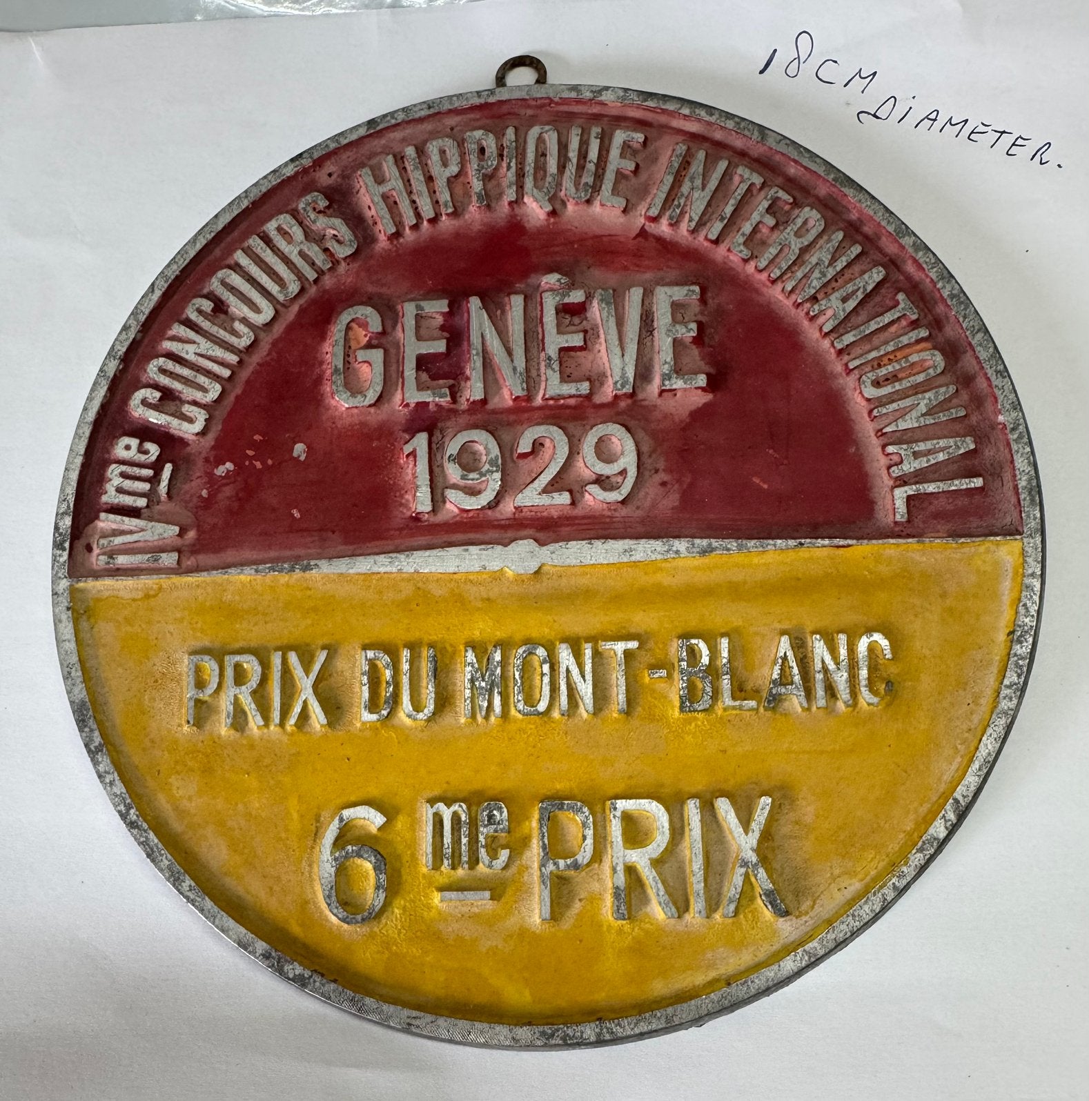 Prijs concours hippique international 1929 geneve, Ophalen of Verzenden, Gebruikt