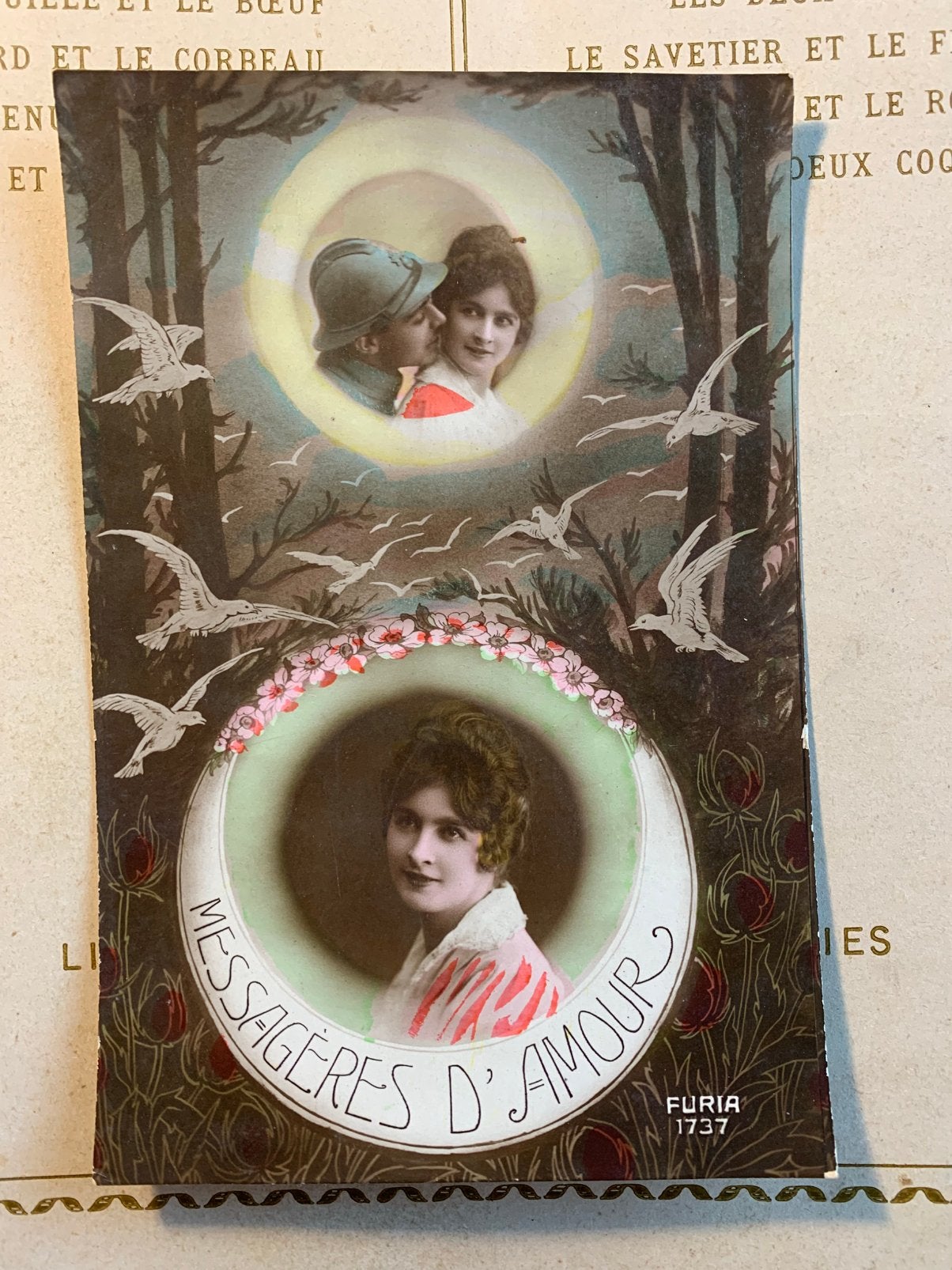 21-2-1917 Messagéres d’amour - van een militair (VM), Verzamelen, Ophalen of Verzenden, Voor 1920, Overige thema's
