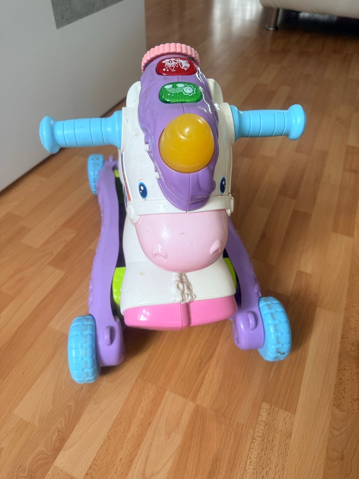 VTech Eenhoorn Loopfiets en Schommelpaard, Ophalen, Gebruikt, Overige typen, Met licht