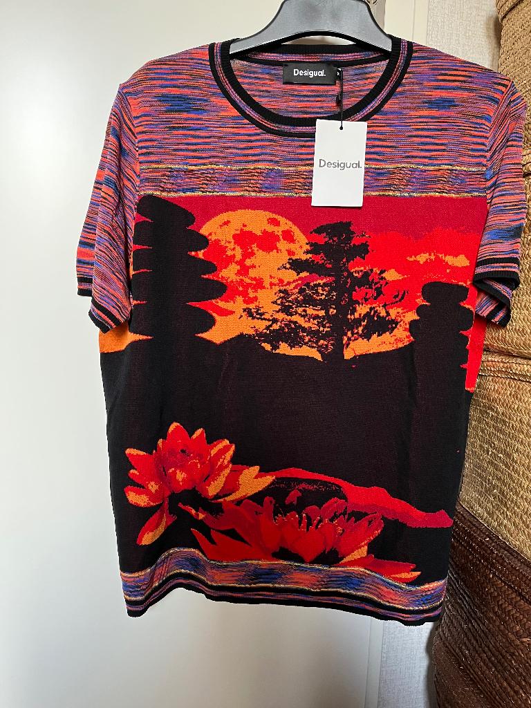 Desigual nieuw zomers truitje landschap + gratis verzending, Verzenden, Maat 46/48 (XL) of groter, Nieuw, Korte mouw