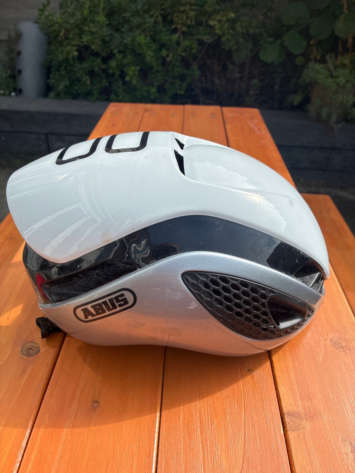 ABUS Fietshelm Wit - Maat 52-58 cm, Fietsen en Brommers, Ophalen of Verzenden, Gebruikt, Overige maten, Heer of Dame