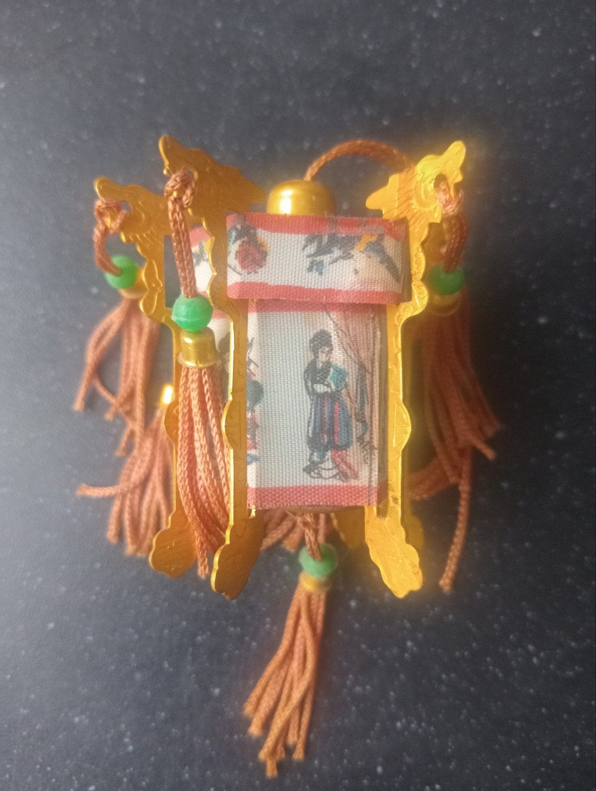 7 vintage Chinese kersthangers paleislantaarntjes, Antiek en Kunst, Ophalen of Verzenden