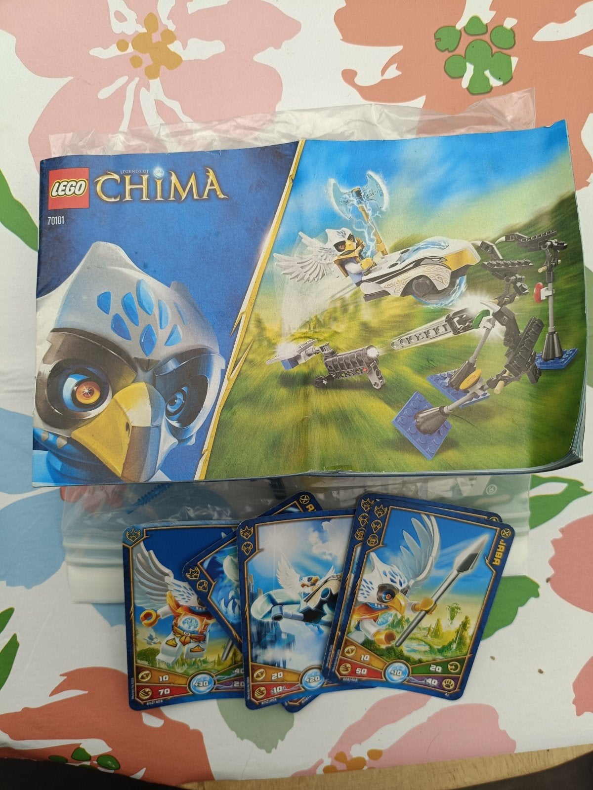 Lego Chima 70101: Plaatje van de Leeuwenstrijder, Gebruikt, Lego, Compleet, Ophalen of Verzenden