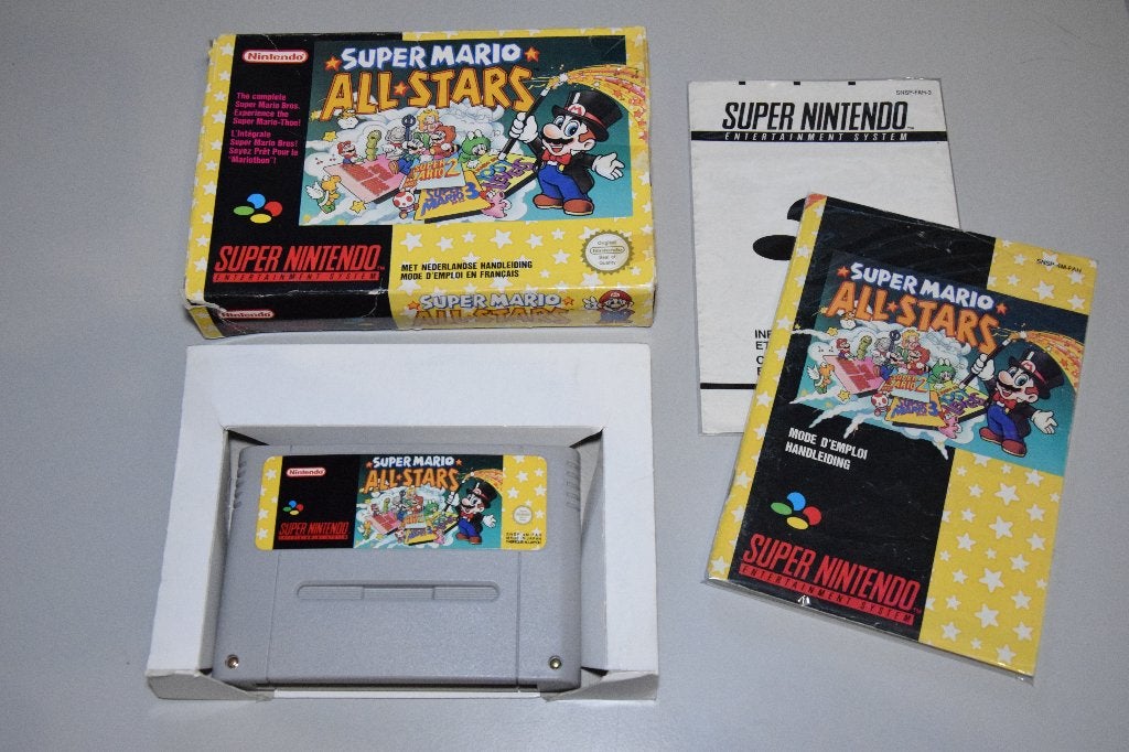 Super Nintendo (SNES) : Super Mario All Stars (CIB), Gebruikt, 2 spelers, Ophalen of Verzenden, Vanaf 3 jaar
