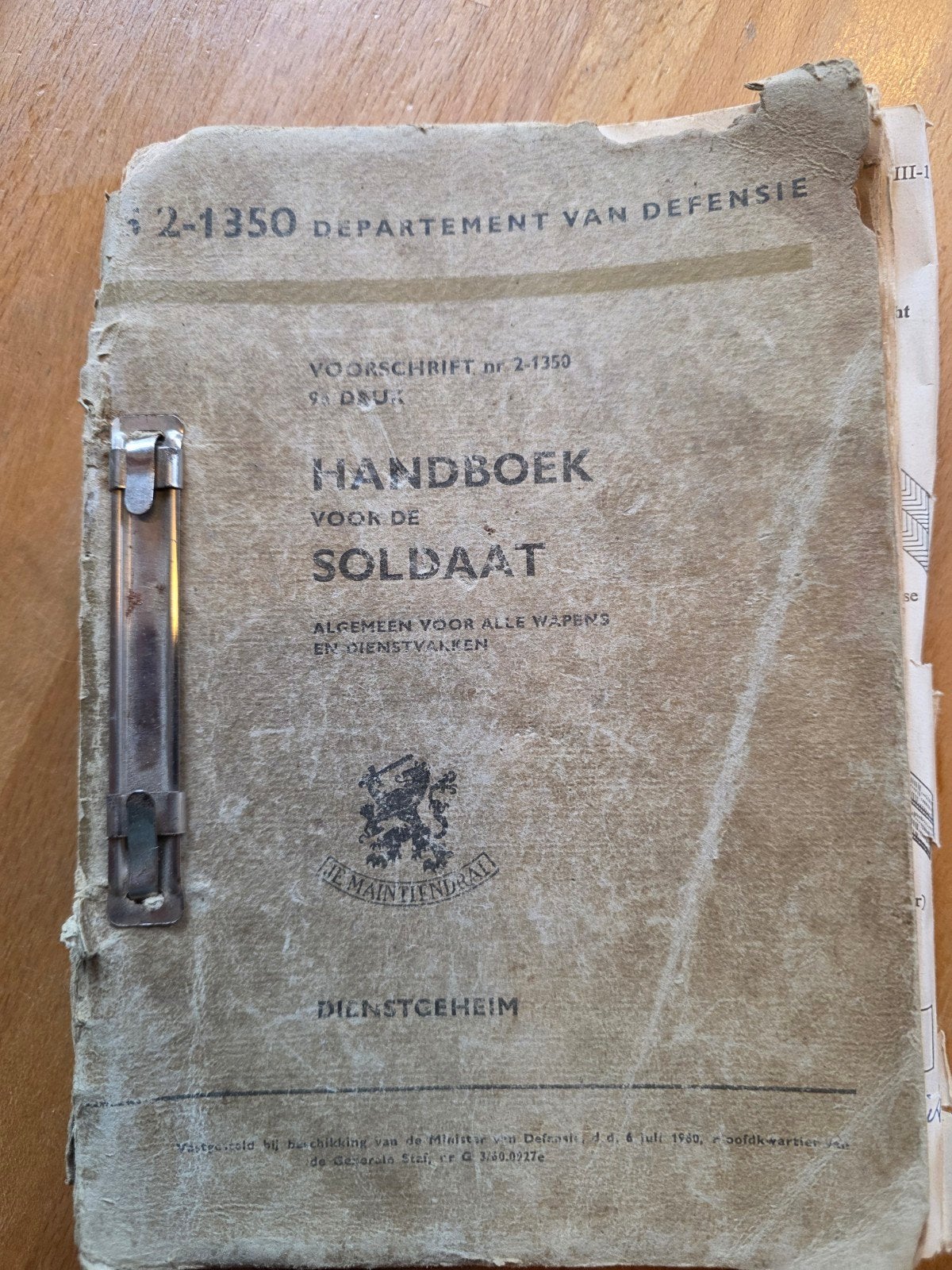 Handboek soldaat 1960., Ophalen of Verzenden, Landmacht, Nederland, Boek of Tijdschrift