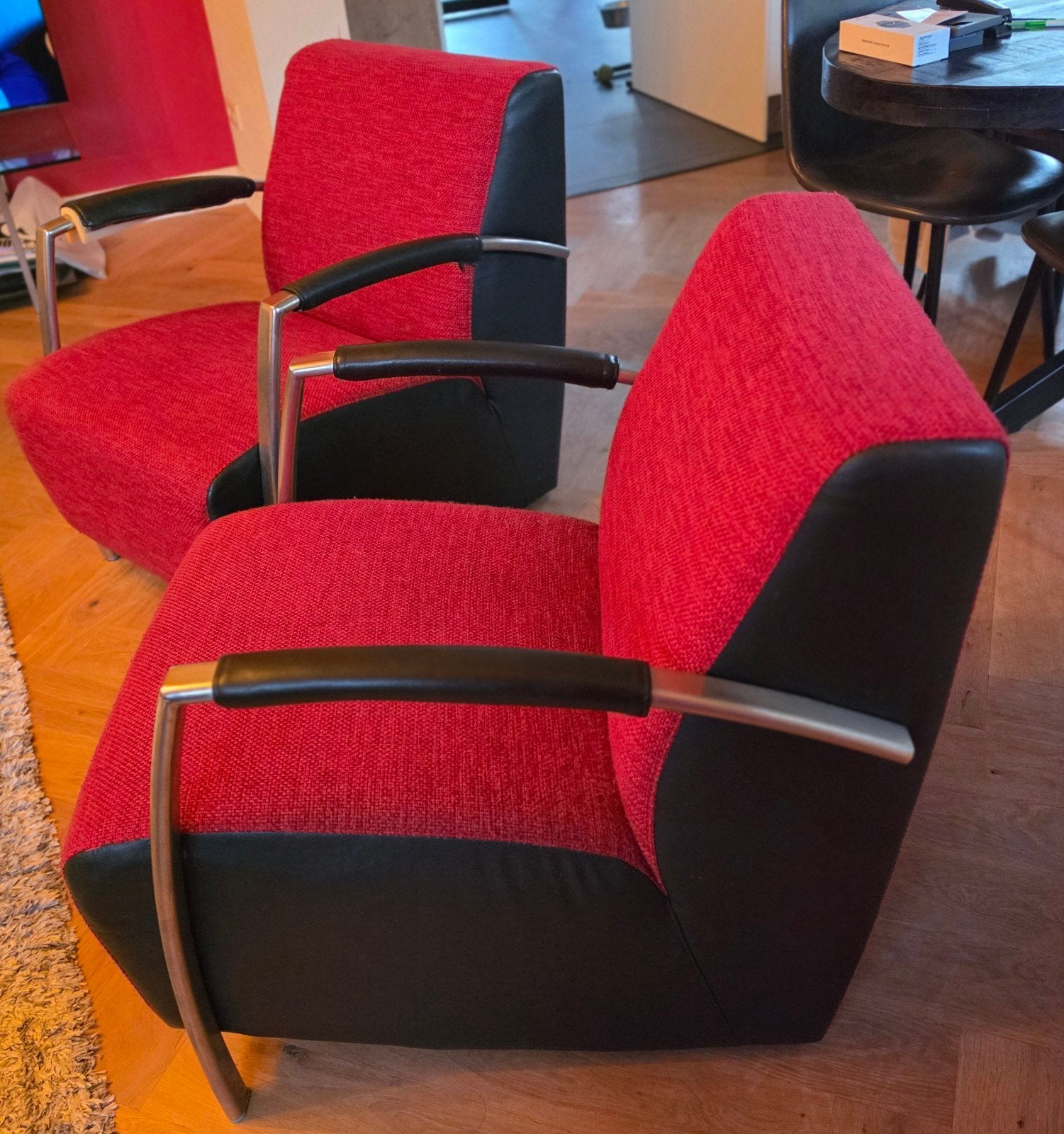 2x Montel Suzy fauteuils - Comfortabel en stijlvol, Huis en Inrichting, Ophalen, Gebruikt, Leer, 75 tot 100 cm