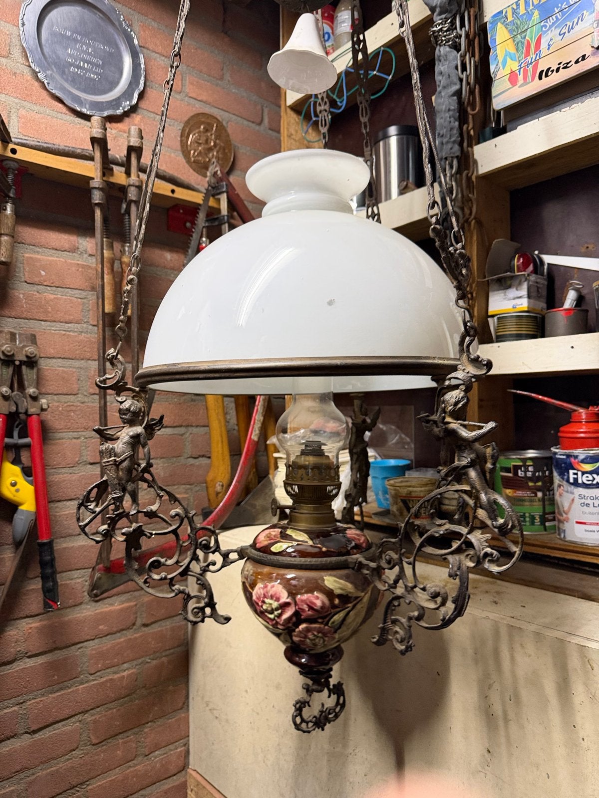 Antieke Matador Brenner petroleumlamp - Hanglamp, Antiek en Kunst, Antiek | Lampen, Ophalen