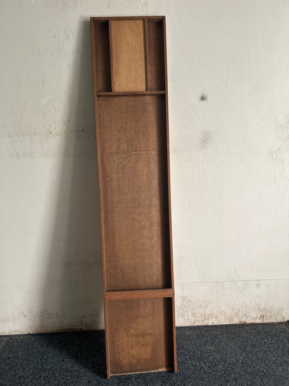 Vintage Houten Sjoelbak met Schijven, Hobby en Vrije tijd, Een of twee spelers, Ophalen, Gebruikt