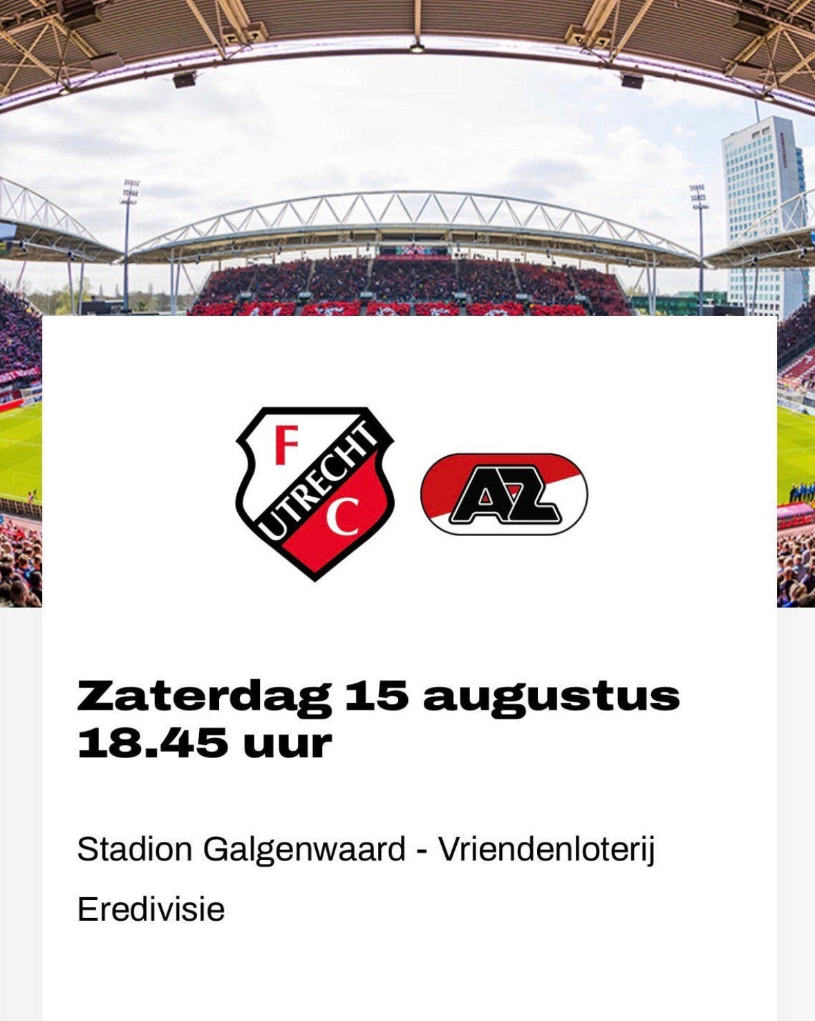 Tickets utrecht-az, Tickets en Kaartjes, Twee personen