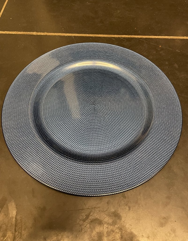 Blauw glazen reserveerbord, Glas of Glazen, Verzenden, Nieuw, Glas