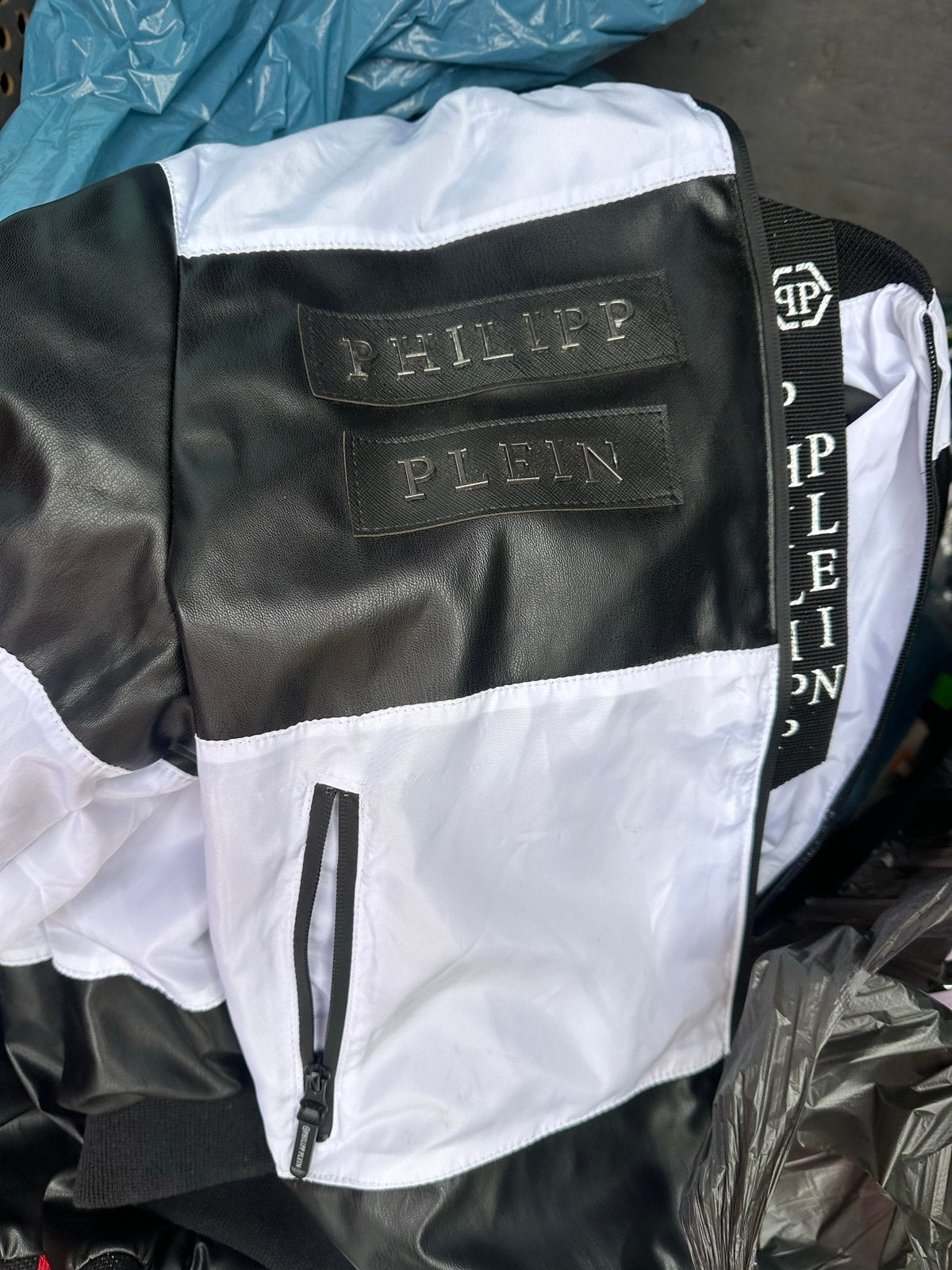 Philipp Plein jas zwart/wit, Ophalen of Verzenden, Zo goed als nieuw, Overige maten, Zwart