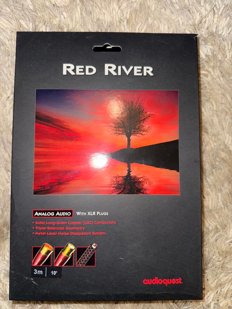 AudioQuest Red River XLR-kabel - 3 meter, Ophalen of Verzenden, Nieuw, 2 tot 5 meter, Interlink-kabel