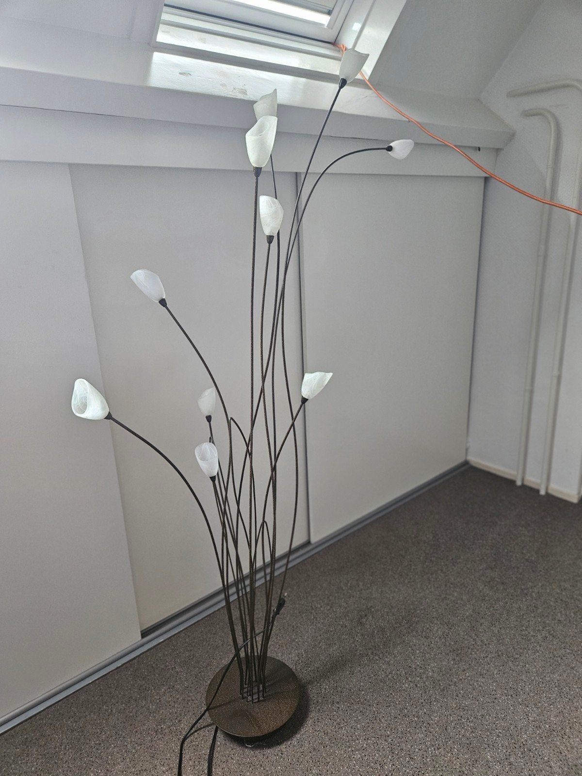Vloerlamp bruin craquelé dimbaar., Ophalen, Zo goed als nieuw, Metaal, 100 tot 150 cm