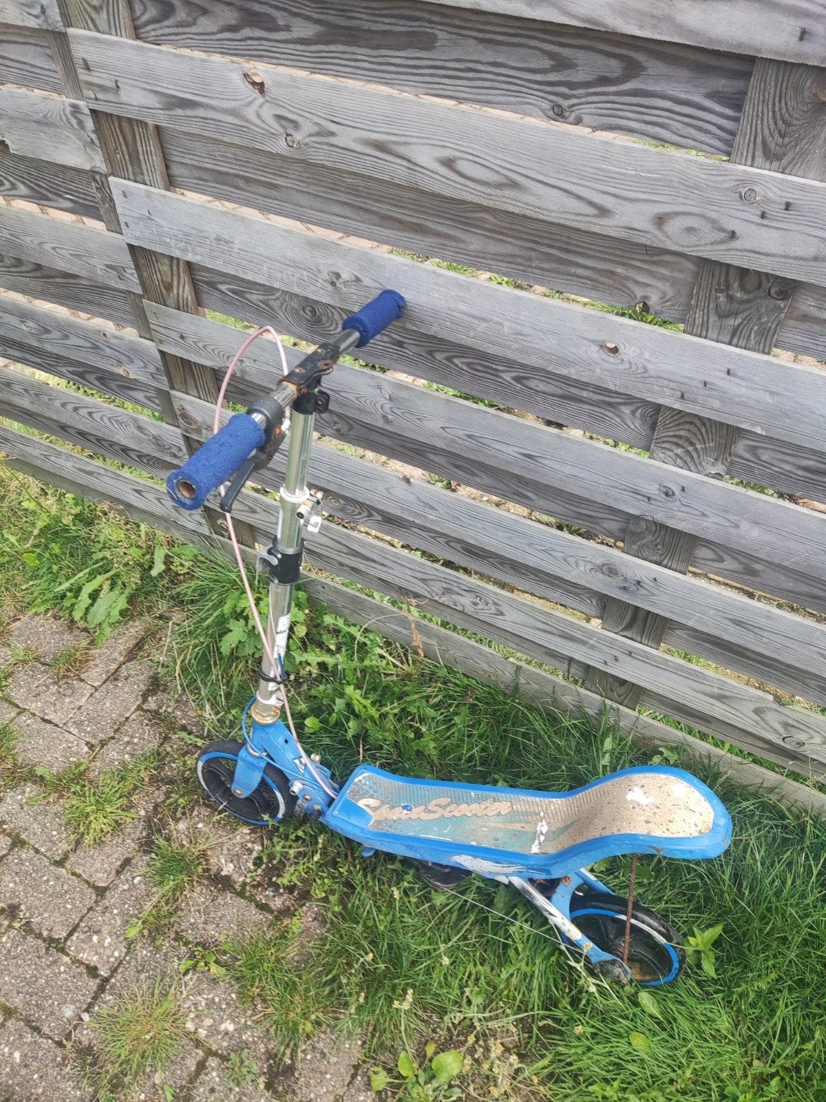 Blauwe step/space scooter, Fietsen en Brommers, Ophalen, Gebruikt, Gewone step, Onbekend
