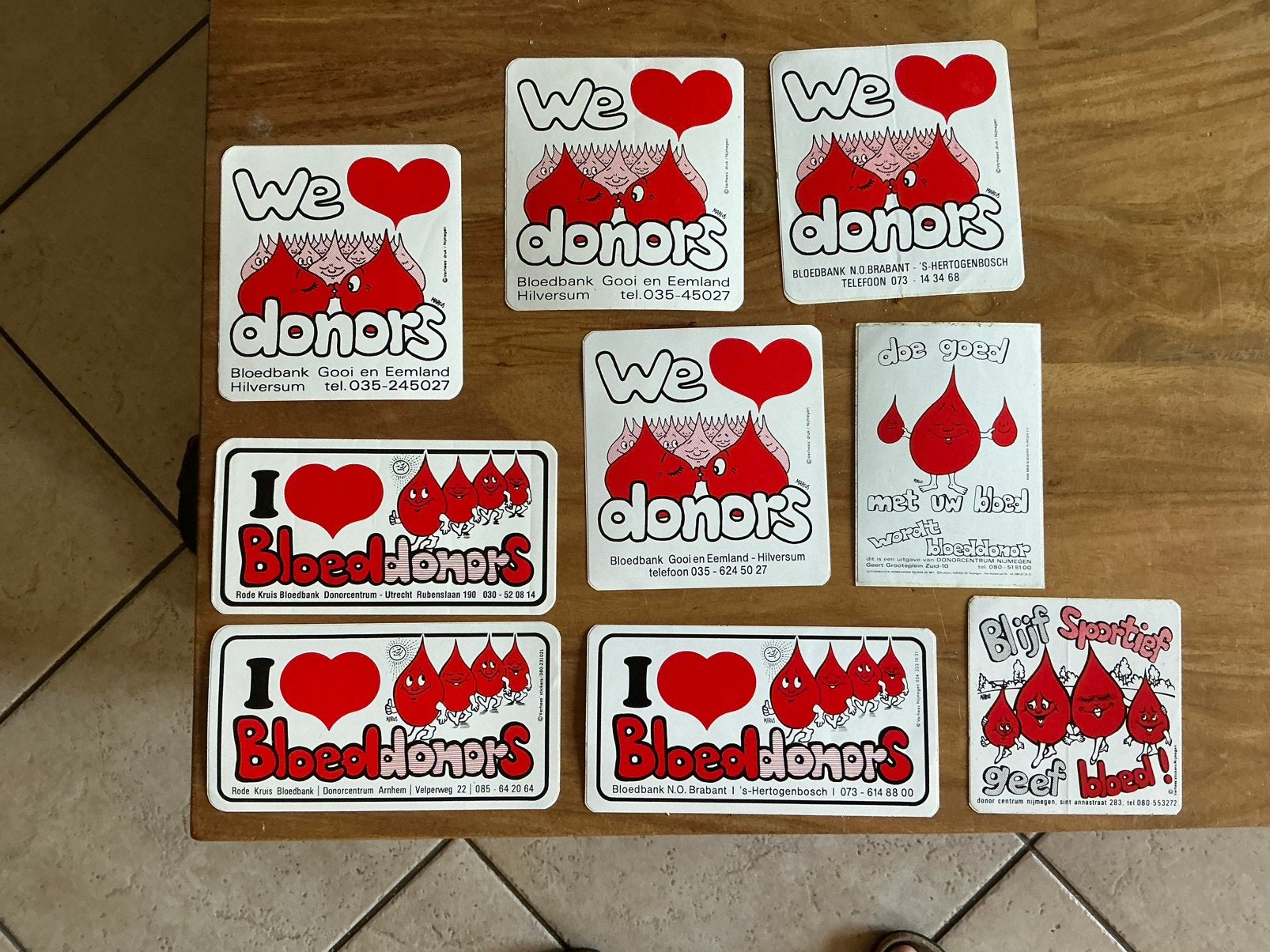 Stickers mbt bloed donor, Ophalen of Verzenden, Zo goed als nieuw