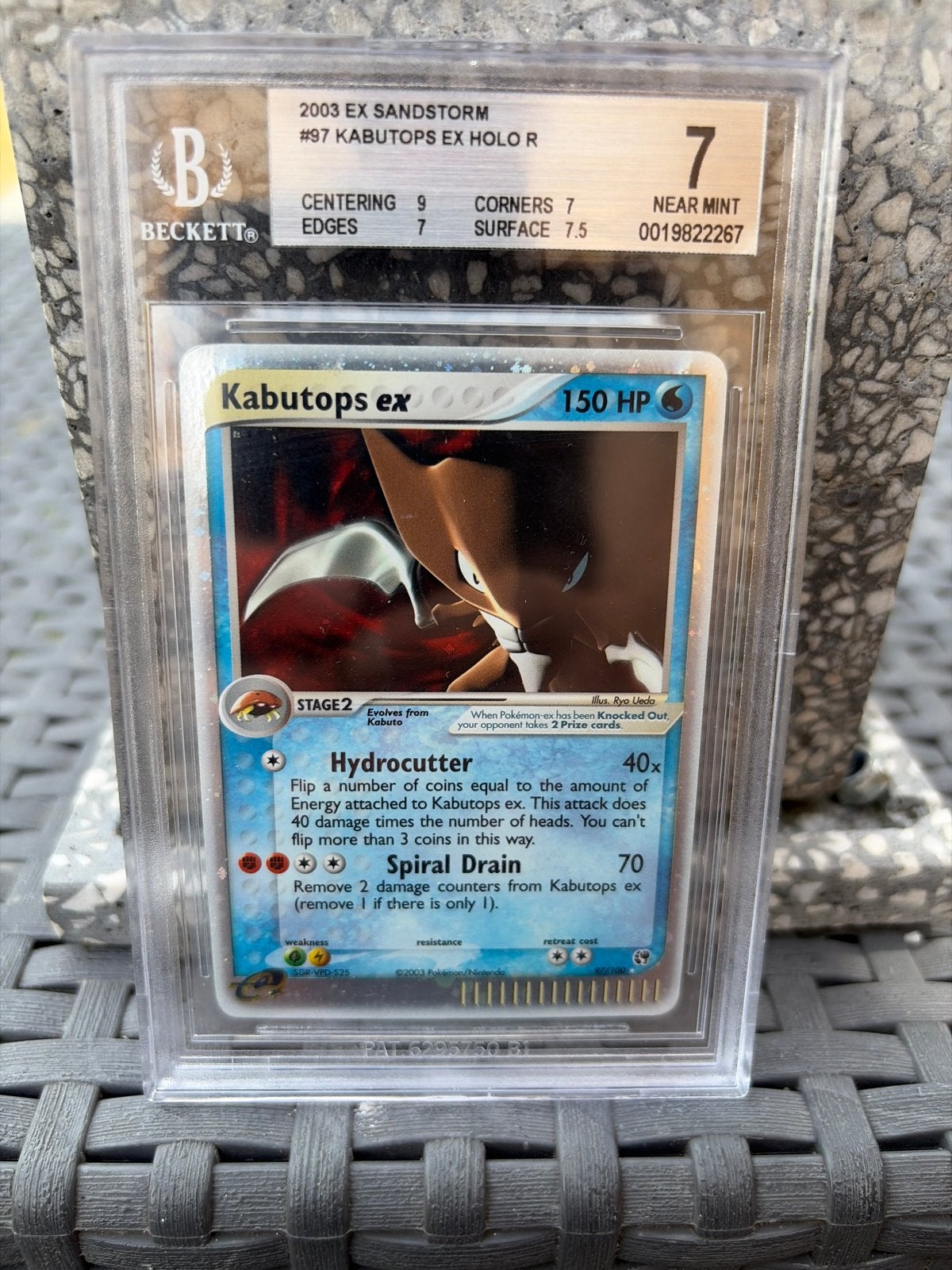 Kabutops ex 2003 EX Sandstorm Holo R #97 BGS 7 Near Mint, Hobby en Vrije tijd, Verzamelkaartspellen | Pokémon, Ophalen of Verzenden