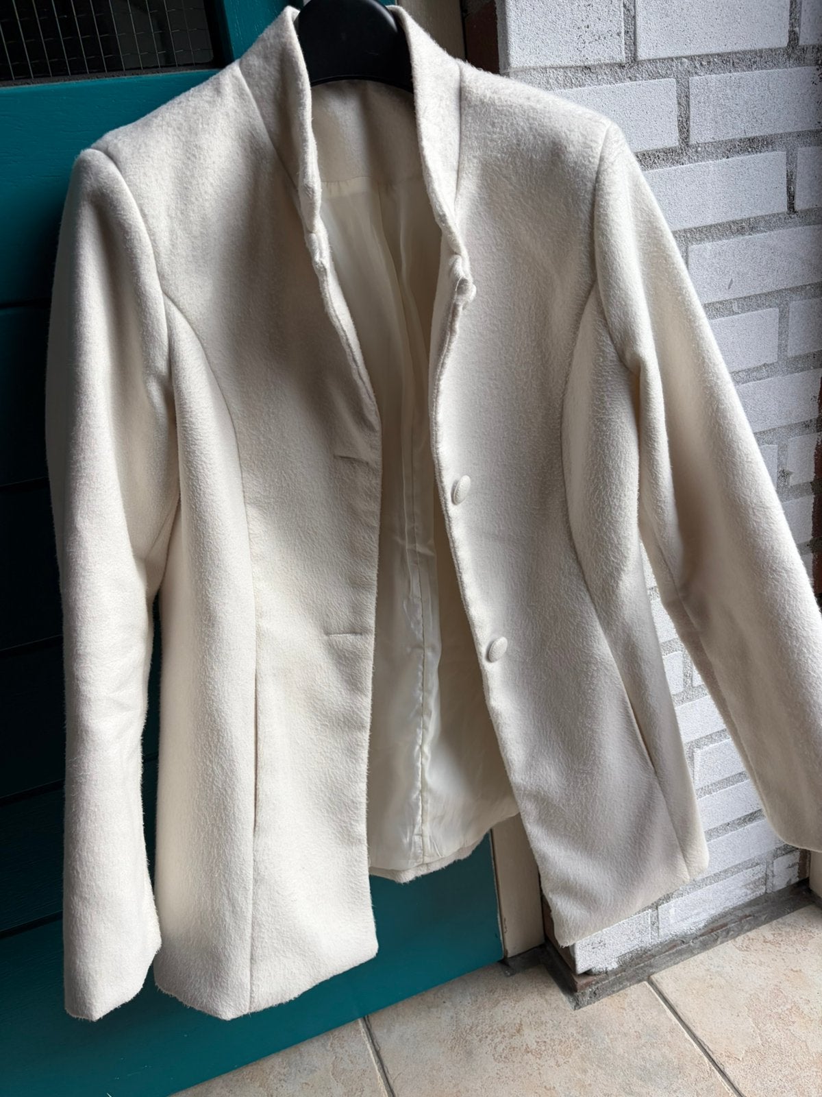 Manteljas, Kleding | Dames, Ophalen of Verzenden, Zo goed als nieuw, Maat 36 (S), Wit