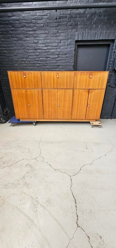 Uniek vintage design Bossche School highboard, Ophalen of Verzenden, 25 tot 50 cm