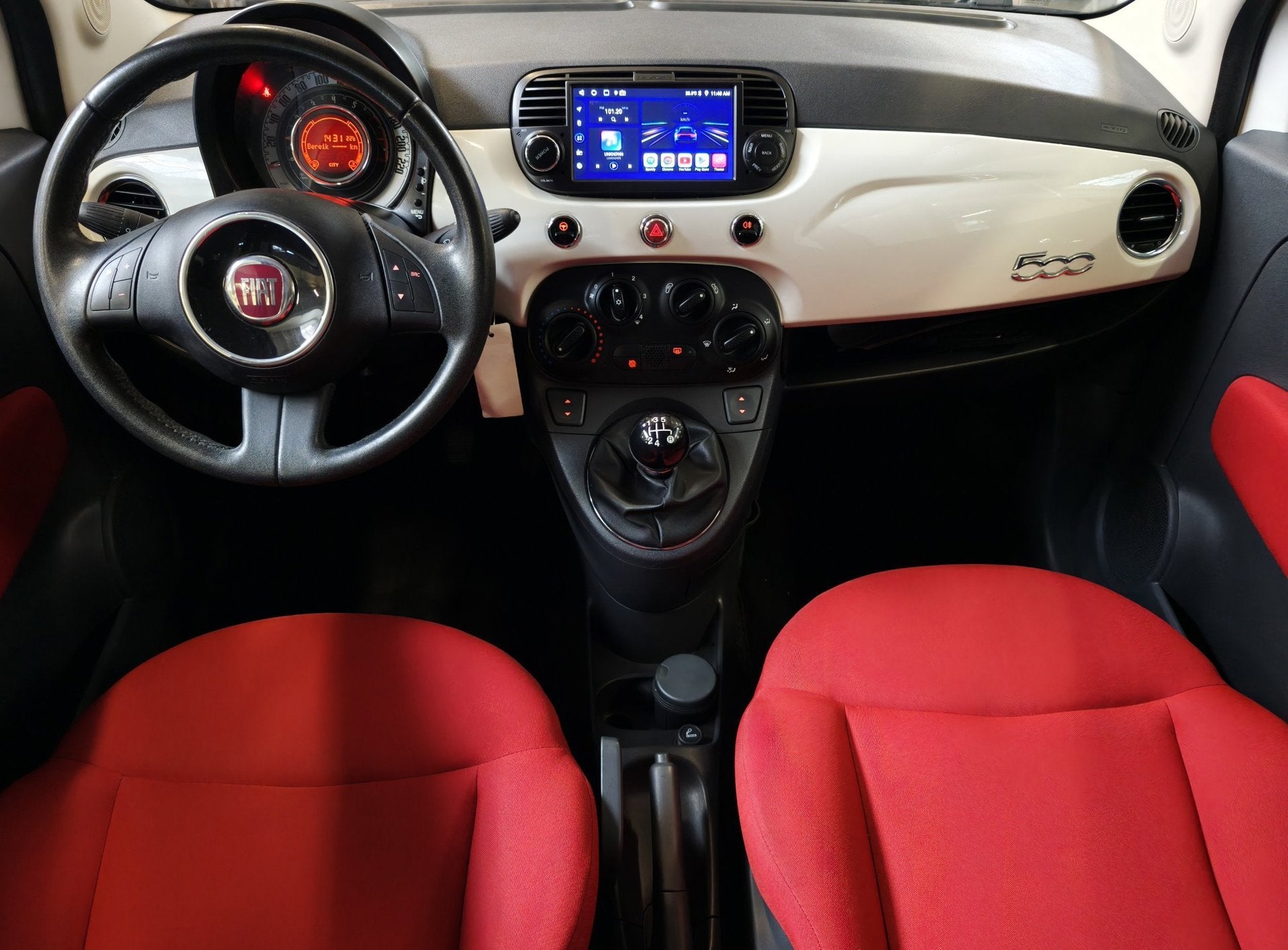 Fiat 500 1.0 Carplay-Navi-Spotify, Auto's, Fiat, Stof, Gebruikt, Euro 6, 840 kg