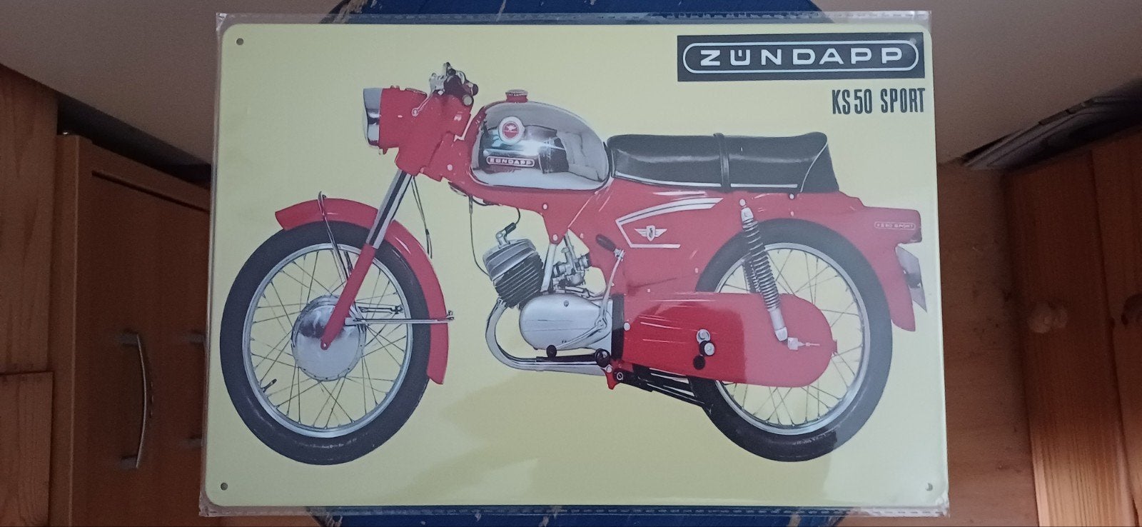 Zundapp  KS50  sport  blikken bord., Ophalen of Verzenden, Nieuw
