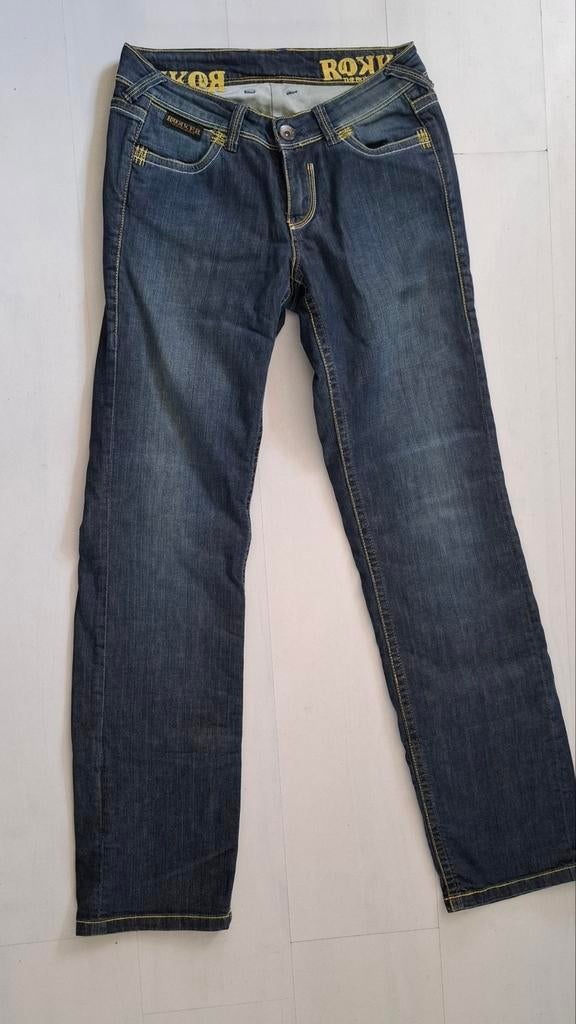 Rokker bikerjeans spijkerbroek Ladies W28-L34, Motoren, Ophalen of Verzenden, Tweedehands, Dames, Broek | textiel