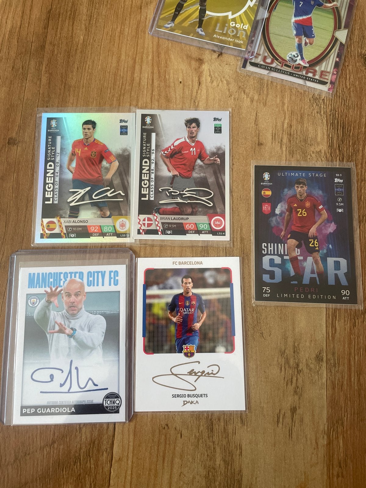 Voetbal Spelerskaarten - Xabi Alonso, Laudrup, Busquets, Ped, Ophalen of Verzenden, Zo goed als nieuw, Buitenlandse clubs, Spelerskaart
