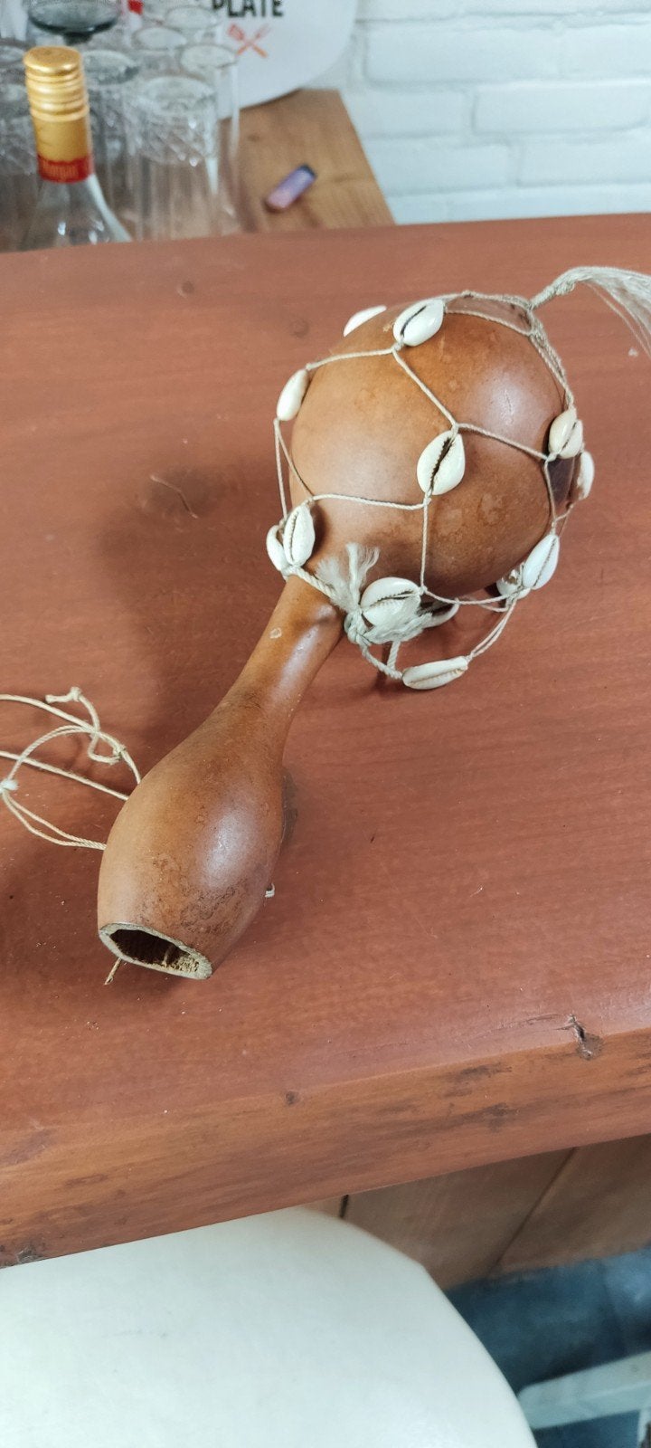 Kalebas shaker, Ophalen of Verzenden, Zo goed als nieuw