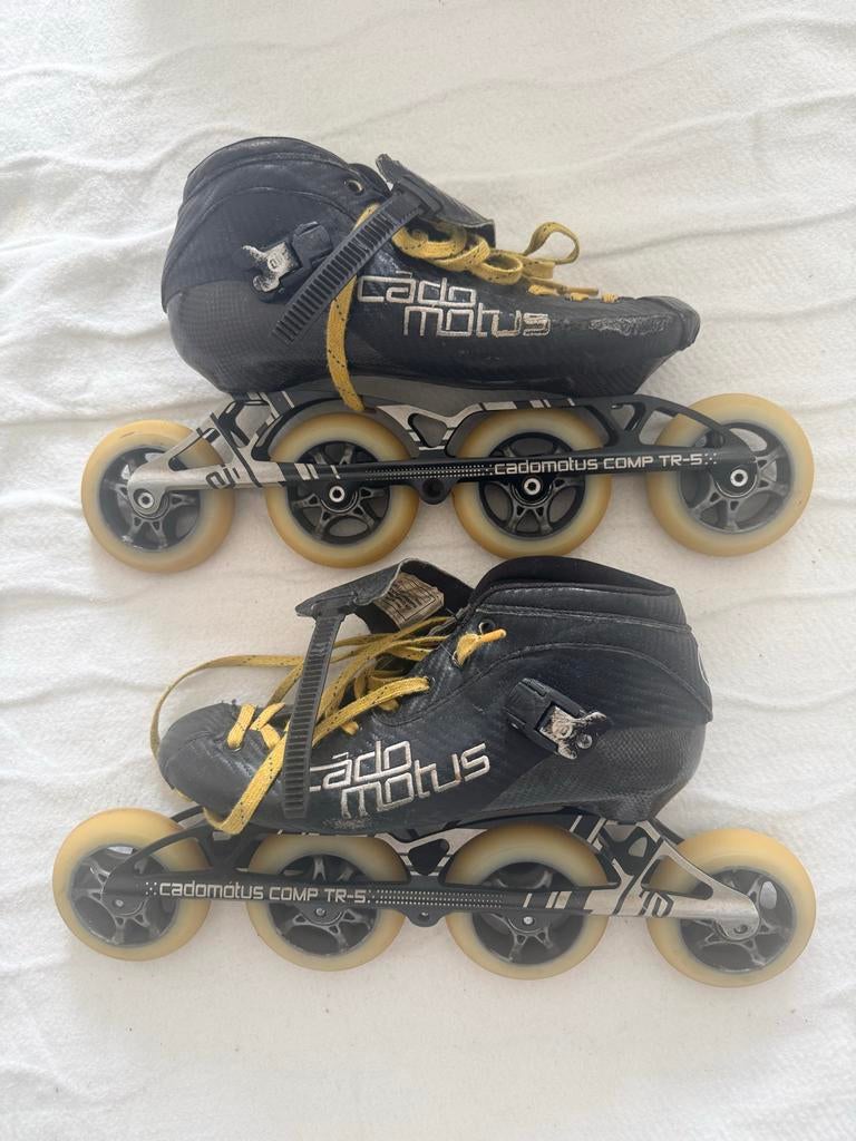 Cadomotus Comp TR-5 skeelers maat 43 - Gebruikt maar goed, Ophalen of Verzenden, Gebruikt, Inline skates 5 wielen