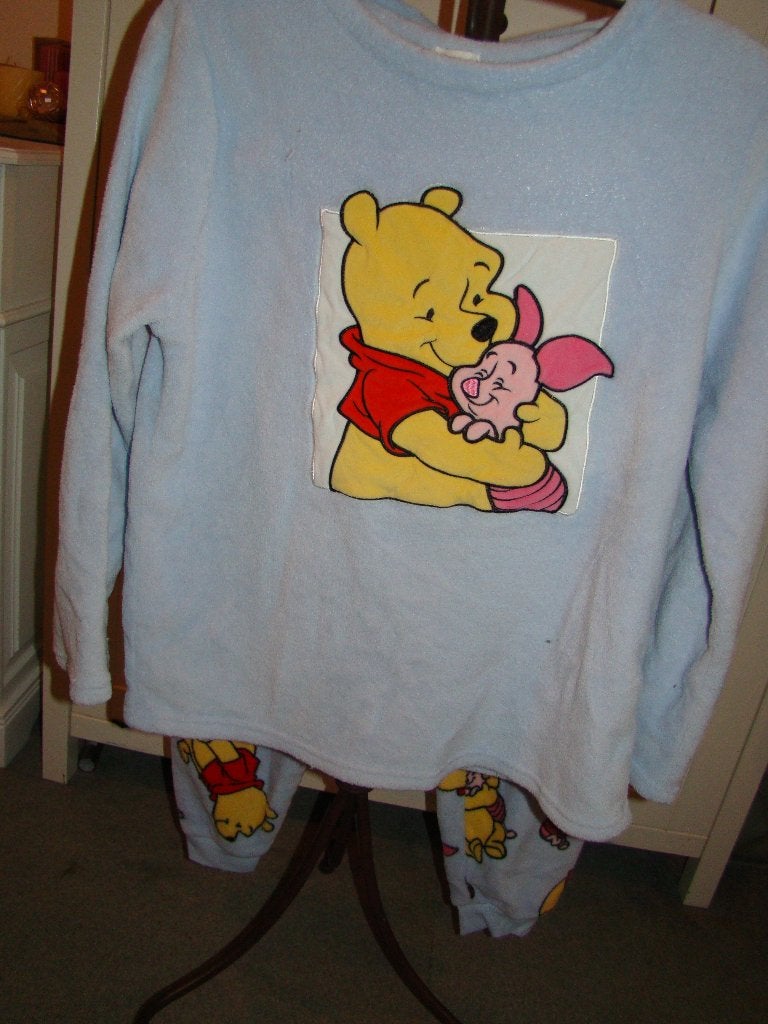 Primark pyjama winnie de poeh maat m licht blauw, Primark, Ophalen of Verzenden, Zo goed als nieuw, Maat 38/40 (M)