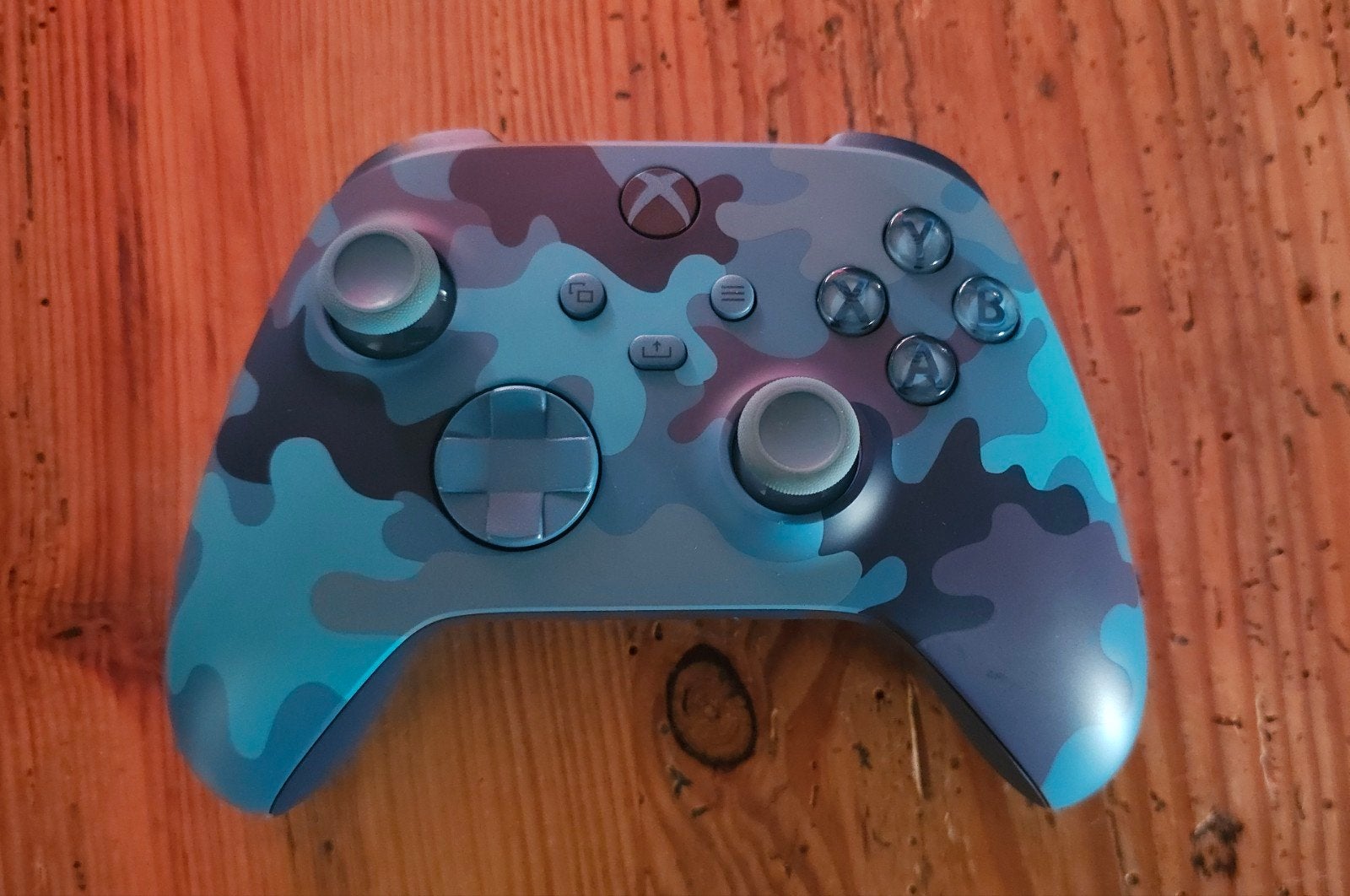 Xbox Controller Camo blauw, Spelcomputers en Games, Spelcomputers | Xbox | Accessoires, Gebruikt, Xbox Series S, Ophalen of Verzenden