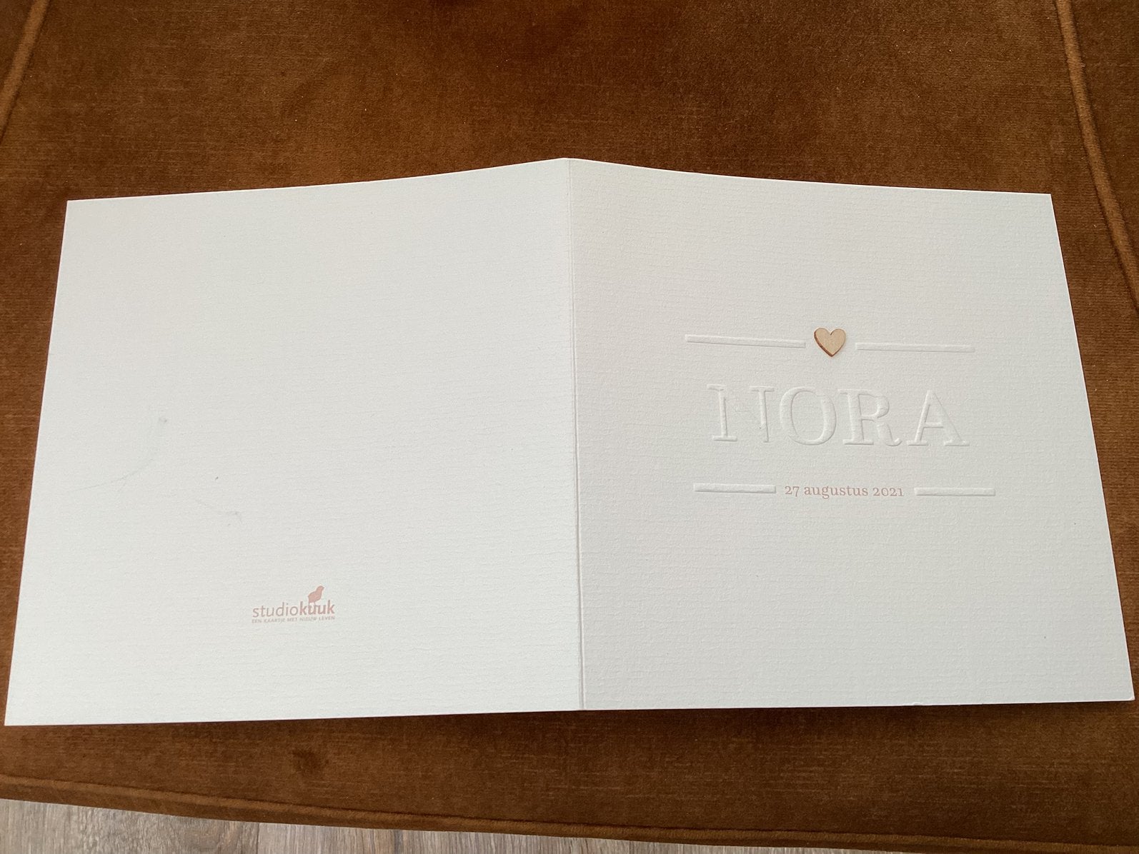 Nora. Studio Kuuk kaartje., Ophalen of Verzenden, 2000 tot heden