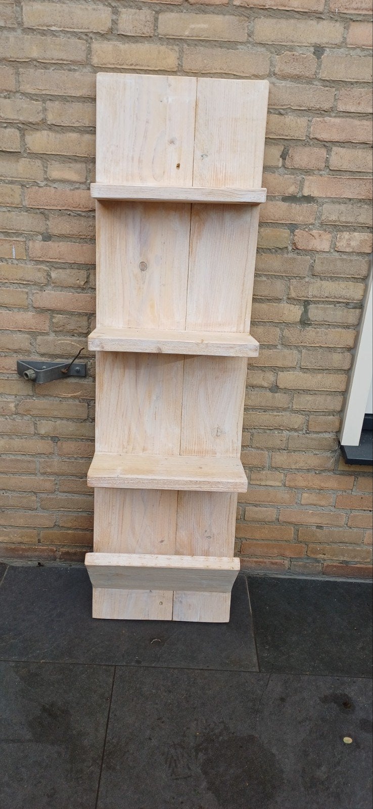Houten wandrek met planken - Rustieke stijl, Ophalen, Met plank(en), Minder dan 50 cm, Gebruikt