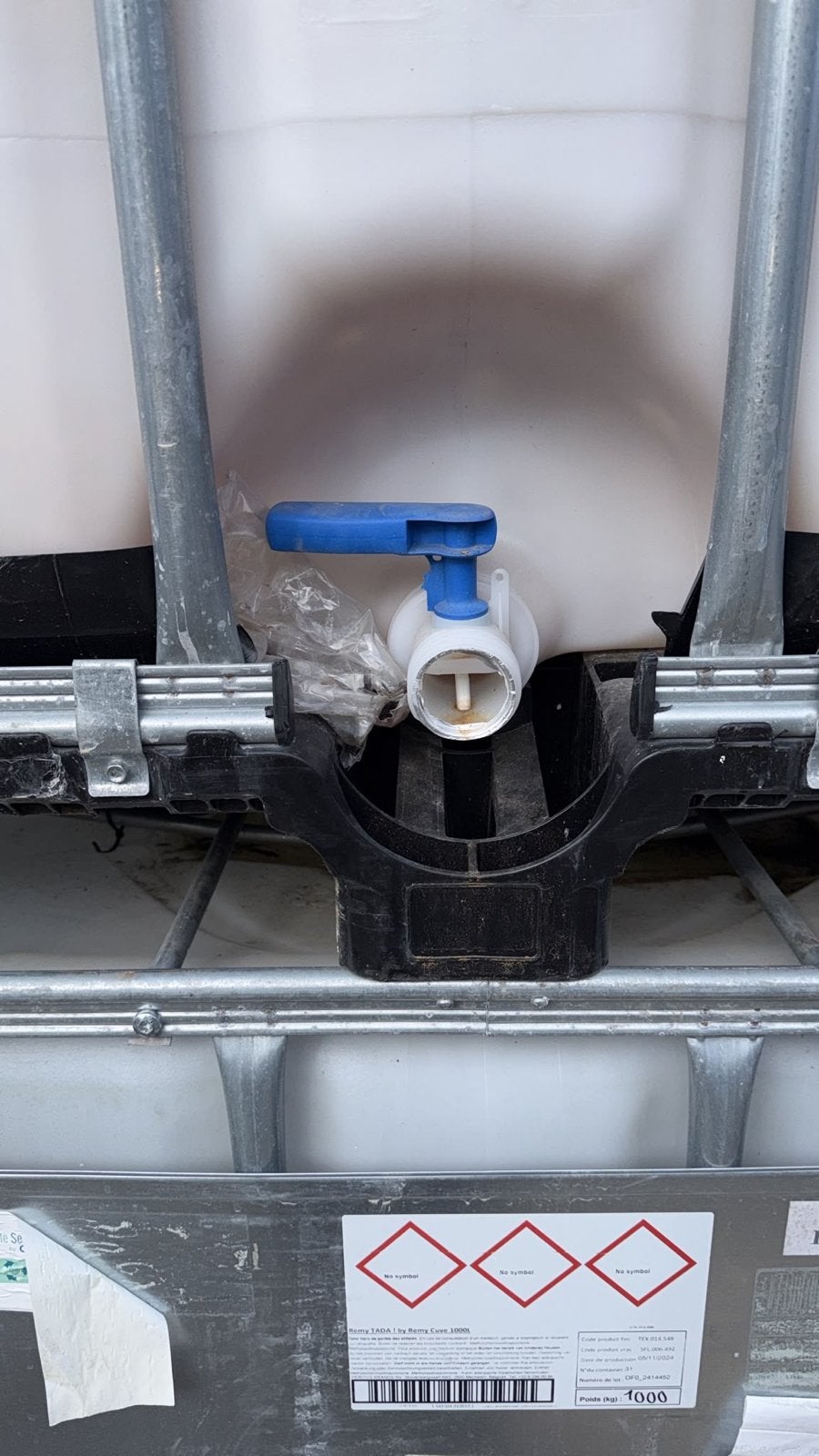 IBC bakken 1000L, 150 liter of meer, Ophalen, Nieuw, Met kraantje