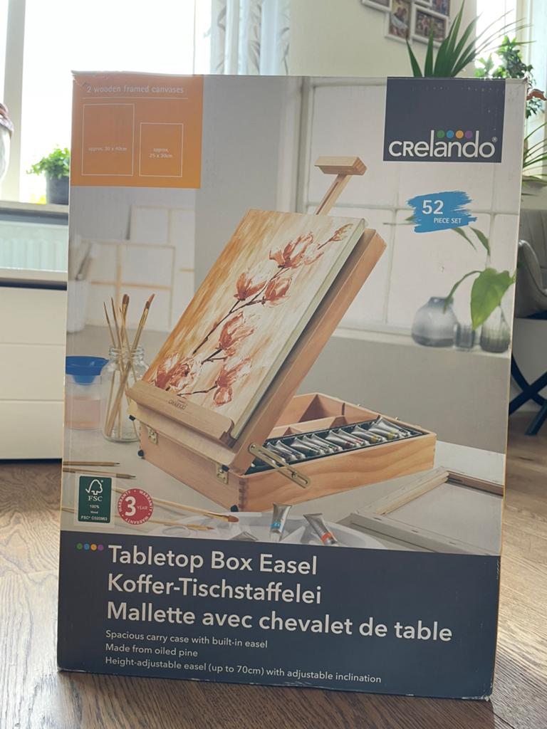 Crelando schildersezel in koffer, compleet en nieuw, Hobby en Vrije tijd, Schilderen, Ophalen of Verzenden, Nieuw, Ezel