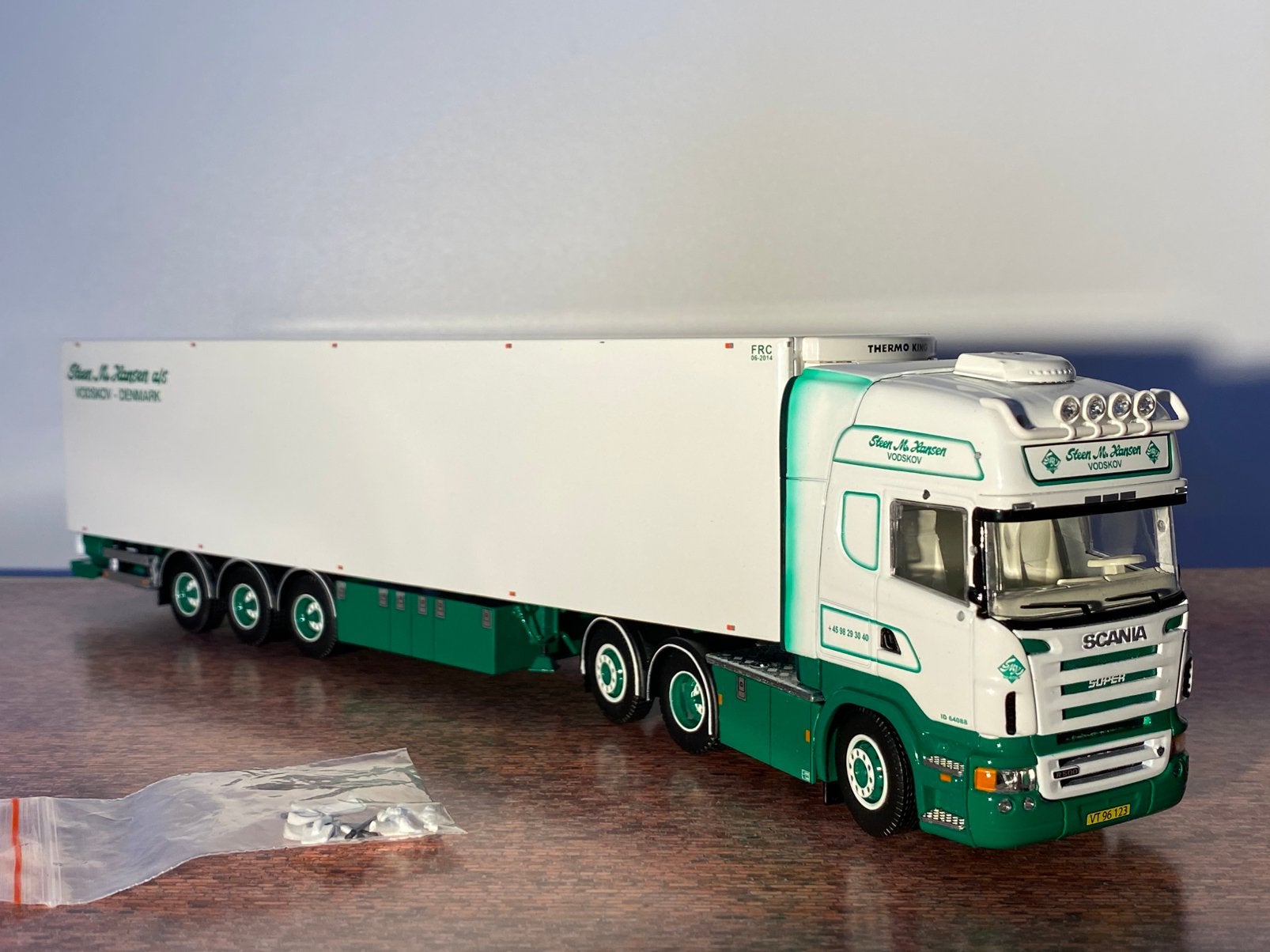 Tekno Steen Hansen Scania R serie, Hobby en Vrije tijd, Ophalen of Verzenden, Gebruikt, Bus of Vrachtwagen, Tekno