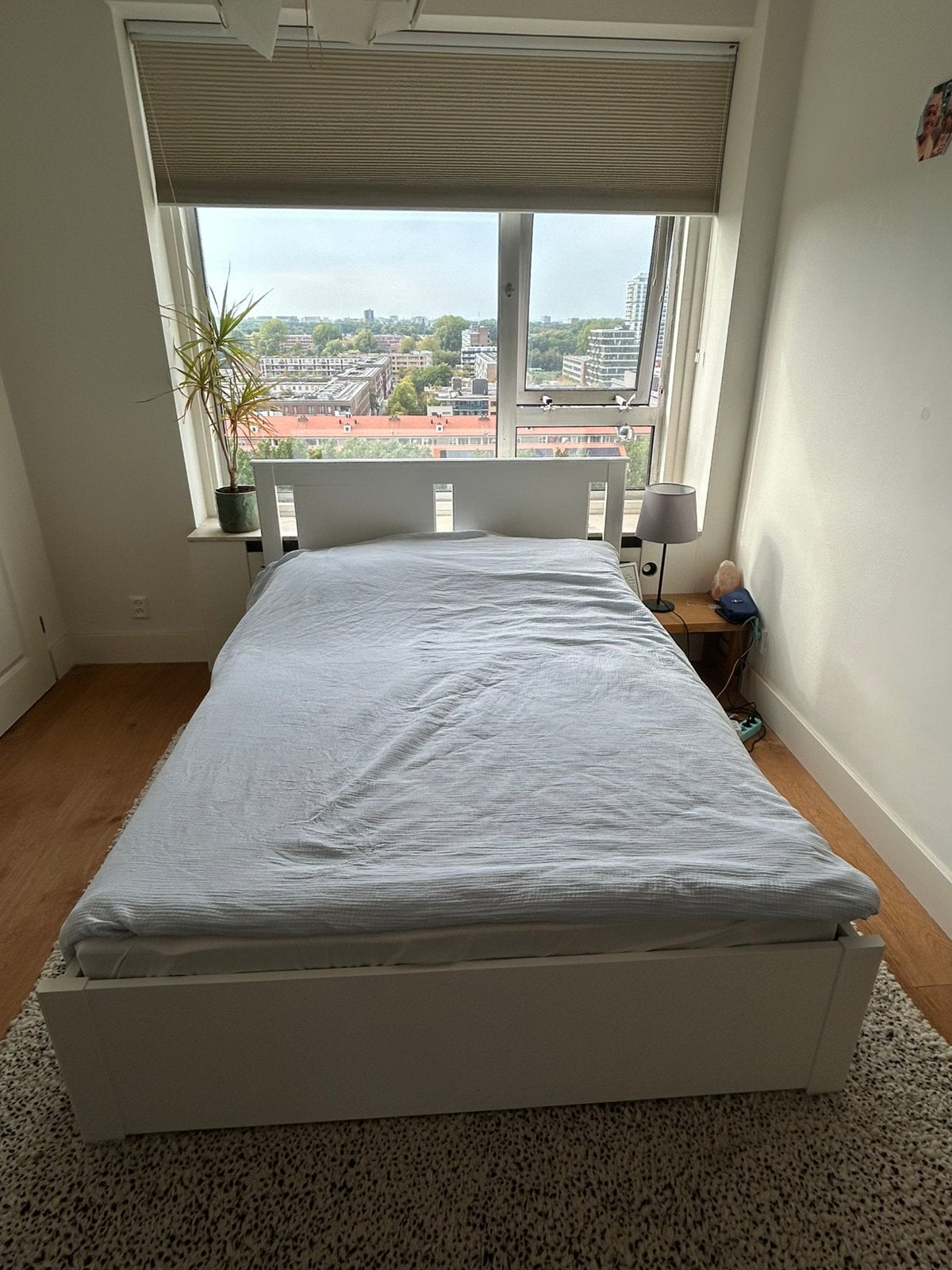 Tweepersoonsbed 140x200, Huis en Inrichting, Ophalen, Wit, Tweepersoons, 140 cm