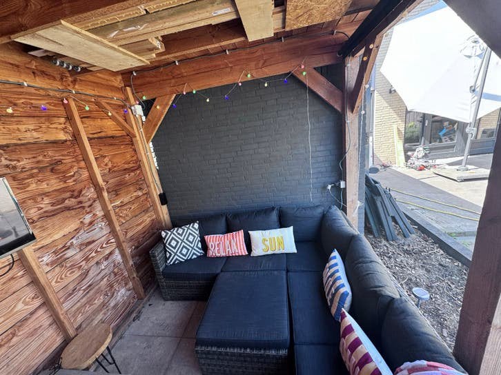 Wakefield Novara loungeset - antraciet met hocker, Ophalen, 6 zitplaatsen, Zo goed als nieuw, Loungeset