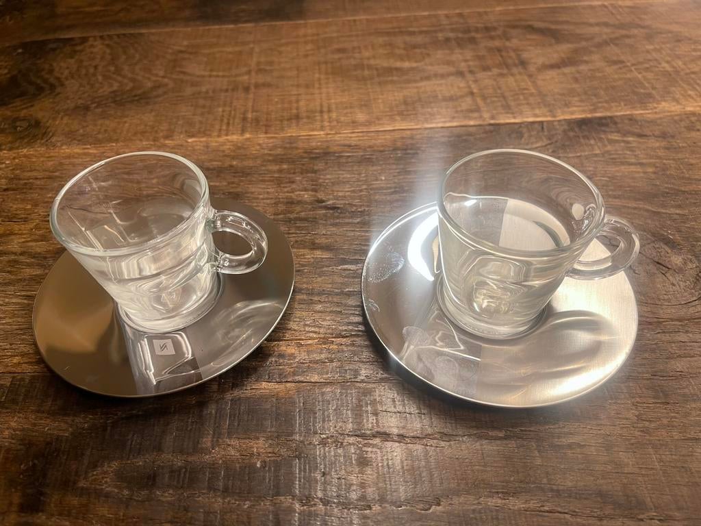 Nespresso View Espresso Cup and Saucer, Ophalen of Verzenden, Overige stijlen, Kop(pen) en/of Schotel(s), Glas