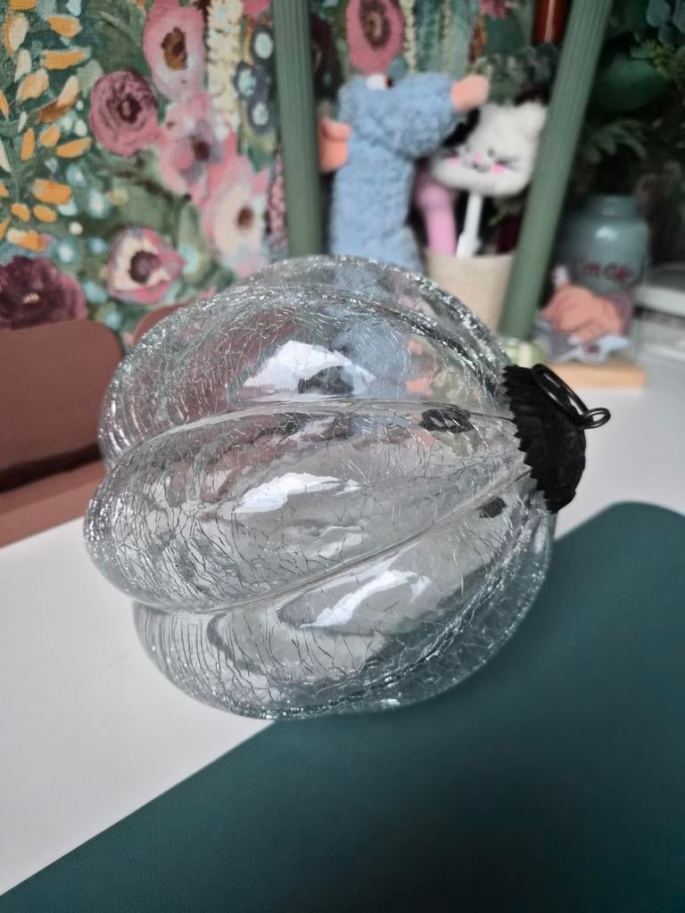 Decoratieve glazen heksenbal - ca. 15 cm diameter, Ophalen of Verzenden, Glas, Bruin, Landelijk