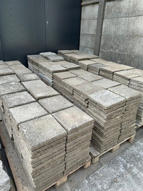 Betontegel, Tuin en Terras, Ophalen, Gebruikt, Overige typen, 10 m² of meer